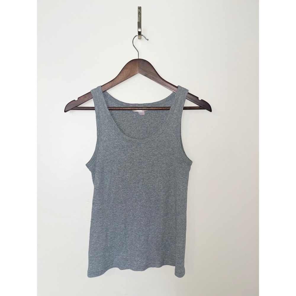 Victoria's Secret 2003 Vintage‎ Gray Ribbed Cotton Tank Top Camisole Y2K | Large
